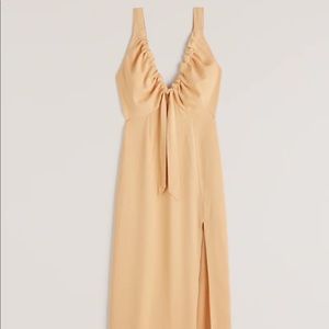 Abercrombie cinched neck dress with slit
